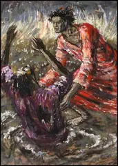 Untitled by Miller Brittain, 1959, mixed media on paper, sold Mar 2015