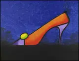 Fancy Women's Shoe II by Joe Average, 1991, oil on canvas, sold Feb 2015