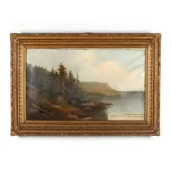 Hudson River Valley Landscape by Peter Hanson, Oil on canvas, sold Jan 2020