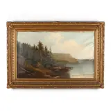 Hudson River Valley Landscape by Peter Hanson, Oil on canvas, sold Jan 2020
