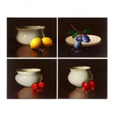 Four Miniature Still Life Paintings by Ladislaus Rath Berger, Oil on panel, sold Nov 2019