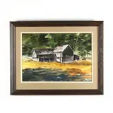 Barn in Fall by Joseph Orr, Watercolor on paper, sold Nov 2019