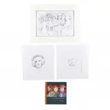 Three Drawings, With Book by Clark Walker, Ink on paper, sold Nov 2019