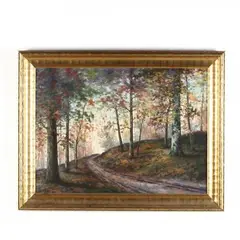 Autumn Lane by Lorenz Griffith, Oil on board, sold Oct 2019