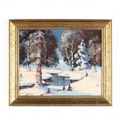 Winter Light by Ernest T. Fredericks, Oil on canvas, sold Oct 2019