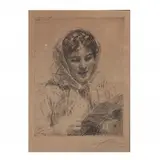 The Letter II by Anders Zorn, Etching, sold Oct 2019