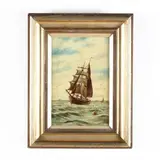 Sailing Ship by P. B. Lovette, Oil on canvas, sold Oct 2019