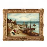 Porthleven, Cornwall by Frank Walker, Oil on canvas, sold Oct 2019