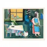 Autumn of the Rooster by Romare Bearden, Lithograph in colors, sold Sep 2019