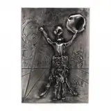 Don Quixote , Large Sculptural Plaque by Salvador Dalí, Platinum plated and patinated metal, sold Sep 2019