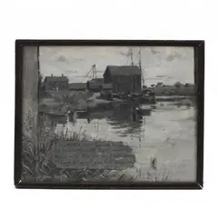 Old Ipswich Town by Arthur Wesley Dow, Oil, sold Sep 2019