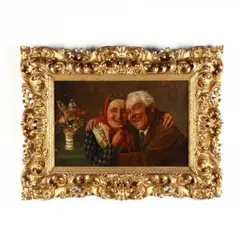 The Happy Couple by Claudio Rinaldi, Oil on canvas laid on Masonite, sold Sep 2019