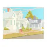 October Sunlight on Second Street by Claude Howell, Serigraph in colors, sold Sep 2019