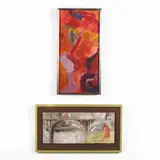Two Paintings by Elizabeth Cate Pringle, The first an oil on Masonite of a bridge, sold Sep 2019