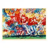 Football Serigraph by LeRoy Neiman, Serigraph in colors, sold Sep 2019