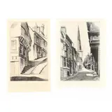 Two Street Scenes, Both Wesleyan University Demonstration Plates by John Taylor Arms, Etchings, sold Sep 2019
