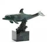 Dolphin and Calf by Jenne Stahl, Patinated bronze, sold Sep 2019