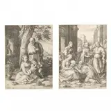 The Adoration of the Magi and The Holy Family by Hendrick Goltzius, Engravings on laid paper, sold Sep 2019