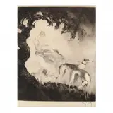 Coup de Vent (Gust of Wind) by Louis Icart, Etching, sold Sep 2019