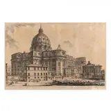 Veduta dell' Esterno della Gran Basilica di S. Pietro in Vaticano by Giovanni Battista Piranesi, Etching, sold Sep 2019