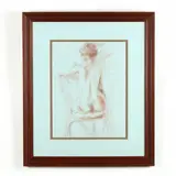 Seated Female Nude by Connie King, Pastel on paper, sold Sep 2019