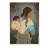 Mother and Child by Louis Toffoli, Lithograph in colors, sold Sep 2019