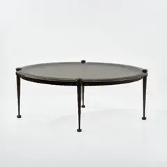 Beistelltisch by Lothar Klute, 1980, Bronze, geschmiedet, dunkel patiniert, Gussglas (Klute, in der Waldemai, Schmallenberg), sold Oct 2026