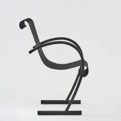 Stuhl 'SingSingSing' by Shiro Kuramata, 1986, Metallrohr, schwarze Pulverbeschichtung (UMS Pastoe, Utrecht), offered Oct 2026