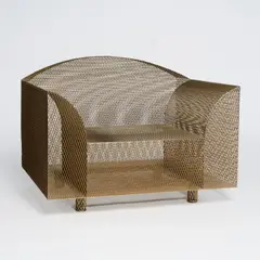 Armlehnsessel 'How High The Moon' by Shiro Kuramata, 1986, Streckmetall, vernickelt (Vitra, Birsfelden), sold Oct 2026