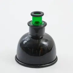Vase 'Basilissa' by Ettore Sottsass, 1974, Glas, grün und dunkelviolett (Vistosi, Murano), sold Jun 2026