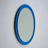 Wandspiegel by Pietro Chiesa, um 1958, Fontana Arte, Mailand Spiegelglas, geschliffen, blaues Glas (76 x 57 cm), sold Mar 2026