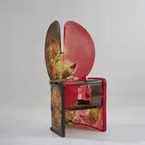 Stuhl 'Nobody's chair' aus der Serie 'Nobody's perfect' by Gaetano Pesce, 2003, Kunstharz, rot, schwarz und farblos, Textilstoff, Kunststoff, schwarz (Zerodisegno, San Giuliano Vecchio; Etro, Mailand), sold Dec 2025