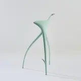 Hocker 'W.W. Stool' by Philippe Starck, 1990, Aluminiumguss, türkisfarben lackiert (Vitra, Birsfelden), sold Dec 2025