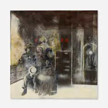 El Novio (The Groom) by Jacobo Borges, 1975, acrylic on canvas, sold Dec 2023