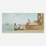Venetian Grand Canal (Scene at the Steps of St. Marks) by Francis Hopkinson Smith, gouache on paper, sold Nov 2023