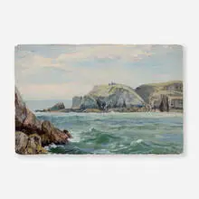 Near Tenby, England by William Trost Richards, oil on board, sold Nov 2023