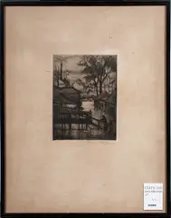 Chartres by Jerome Blum, 1911, etching, sold Sep 2026