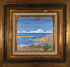 Untitled by Don Burgess, oil on board, sold Sep 2026