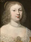 Portrait d'une dame de qualité de la famille d'Aligre by Charles Beaubrun, Huile sur panneau de chêne, une planche, sold Feb 2022