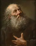 Buste d'homme barbu by Johann Nikolaus Grooth, Huile sur toile (Toile d'origine),, sold Feb 2022