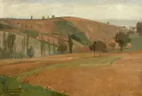 Paysage du Lauragais by Jean-Paul Laurens, Huile sur toile (Toile d'origine),, sold Feb 2022