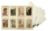 The Pink Elephants - 1973 (postés en 1973) by Gilbert&George, Ensemble de huit cartes, lithographies offset et leurs enveloppes, sold Oct 2022