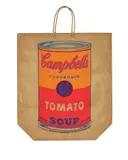 Campbell's Soup Can (Tomato) by Andy Warhol, 1966, Sérigraphie en couleurs sur sac en papier Kraft, sold Oct 2022