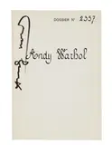 The Thirteen Most Wanted Men, N°11 (John Joseph H) - Dossier 2357 by Andy Warhol, 1967, Illustré d'une sérigraphie en noir et gris, et complet du texte de Otto Hahn, sous couverture blanche imprimée, sold Oct 2022