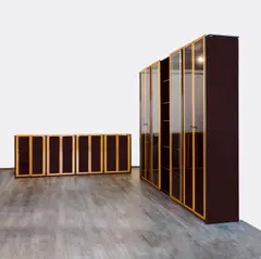 Sideboard 'Artona' by Afra & Tobia Scarpa, 1975, Nussbaumholz, Spanholzplatte, schwarz lackiert (Maxalto, Novedrate, 1970er Jahre), sold Jul 2025