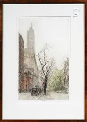 Fifth Avenue by Luigi Kasimir, 1927, etching, sold Sep 2026