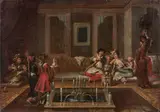Scène de harem, d'après Jean-Baptiste Vanmour by Francesco Guardi, Huile sur toile, sold Mar 2022