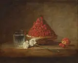Le panier de fraises des bois by Jean-Baptiste-Siméon Chardin, Huile sur toile, sold Mar 2022