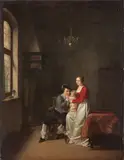 La félicité du nourrisson by Jean Baptiste Mallet, Huile sur toile (Toile d'origine), sold Mar 2022