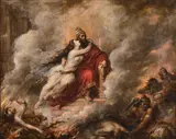 Sardanapale sur son bûcher by Alexandre-Marie Colin, Huile sur toile (Toile d'origine), sold Mar 2022